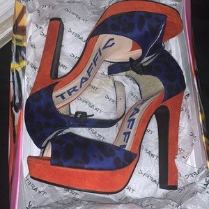 Blue&orange heels
